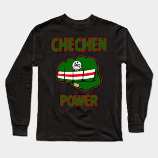 Chechen Power, Chechnya Fighter, Chechnya Flag, Chechnya Long Sleeve T-Shirt